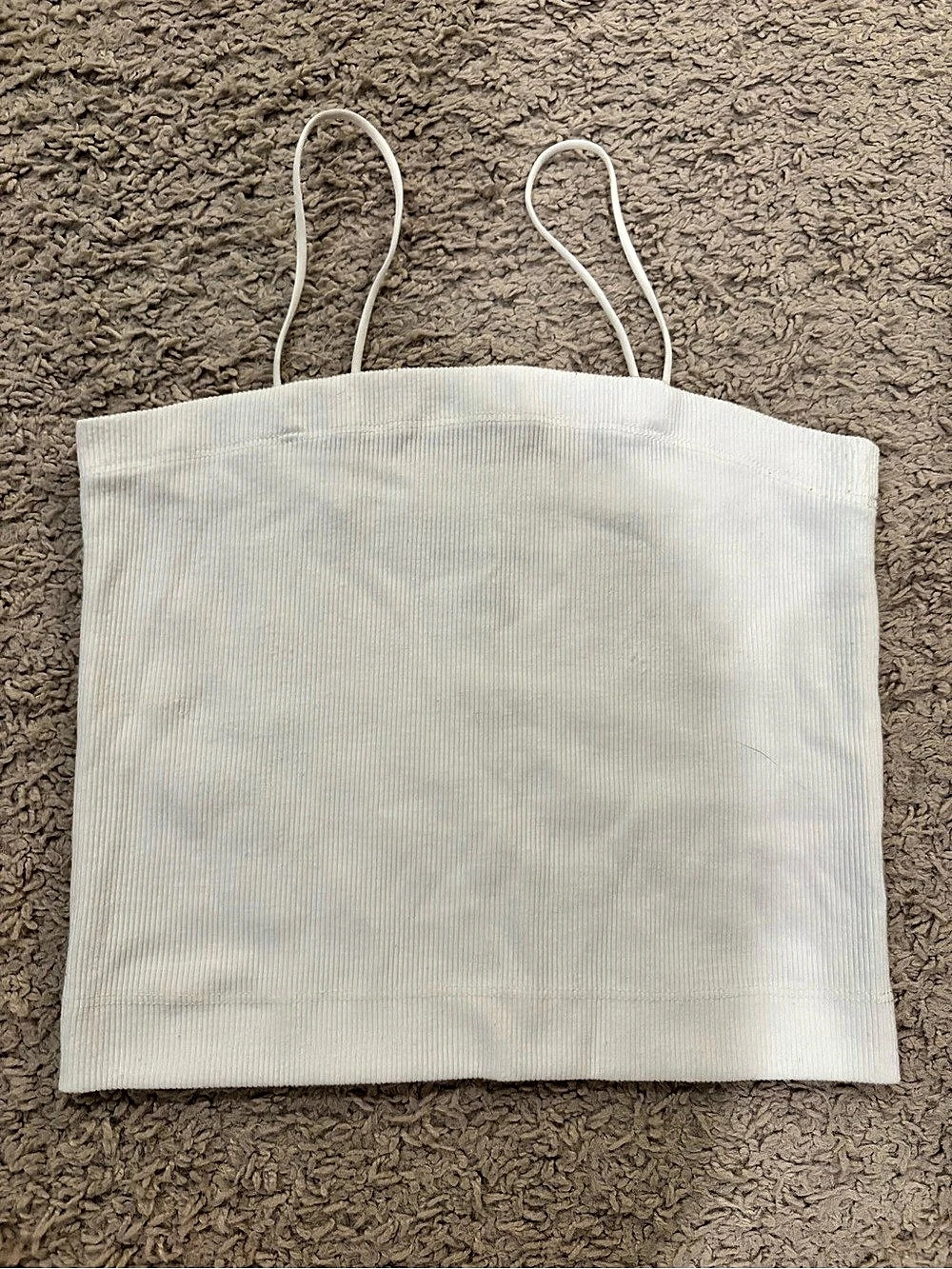 American Eagle Ribbed Cami Tank White Size Small